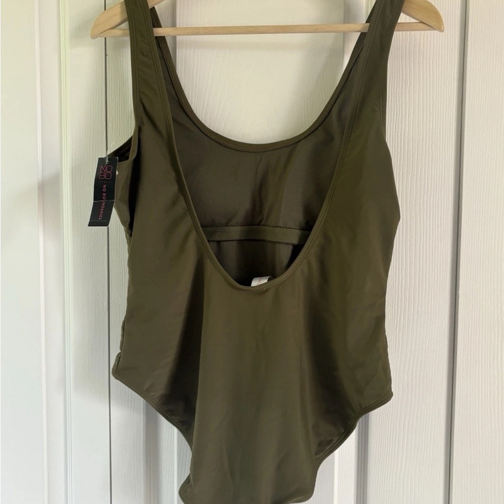 Olive Green BAE SQUAD Women's Swimsuit - X-Large (15/17) - Picture 3 of 4